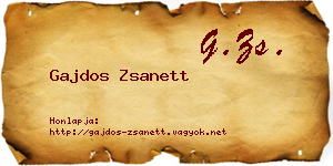 Gajdos Zsanett névjegykártya